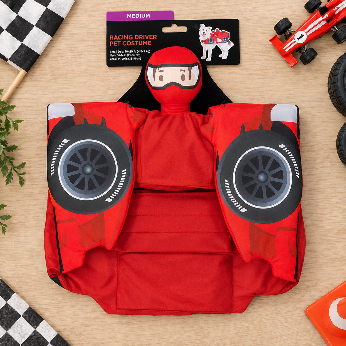 Halloween Racing Driver Dog Costume