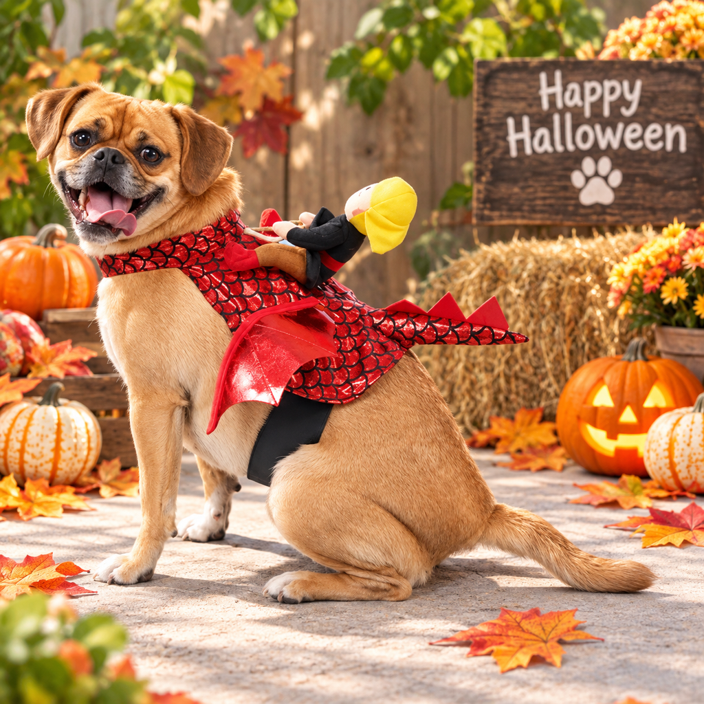 Halloween Dragon Rider Dog Costume