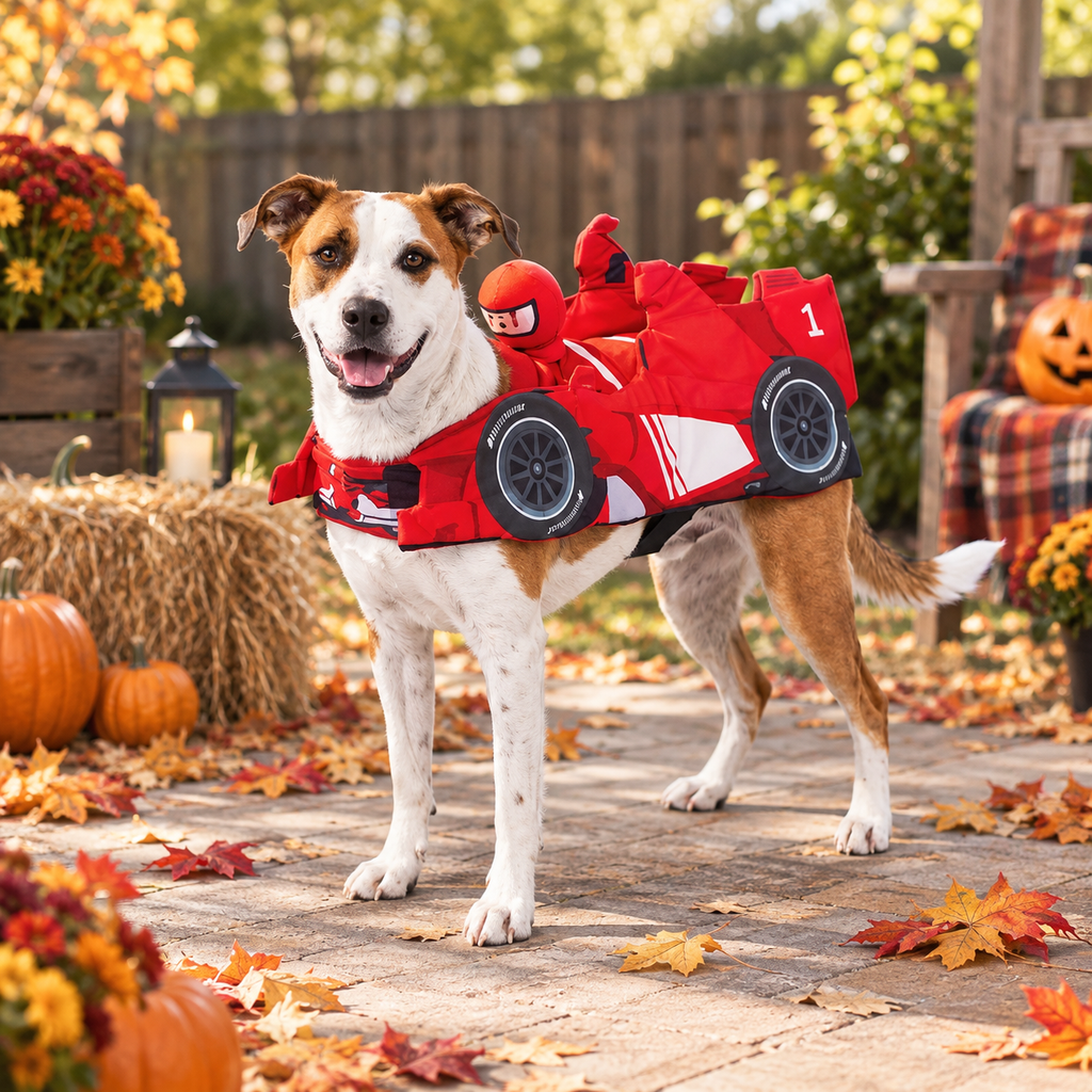 Halloween Racing Driver Dog Costume