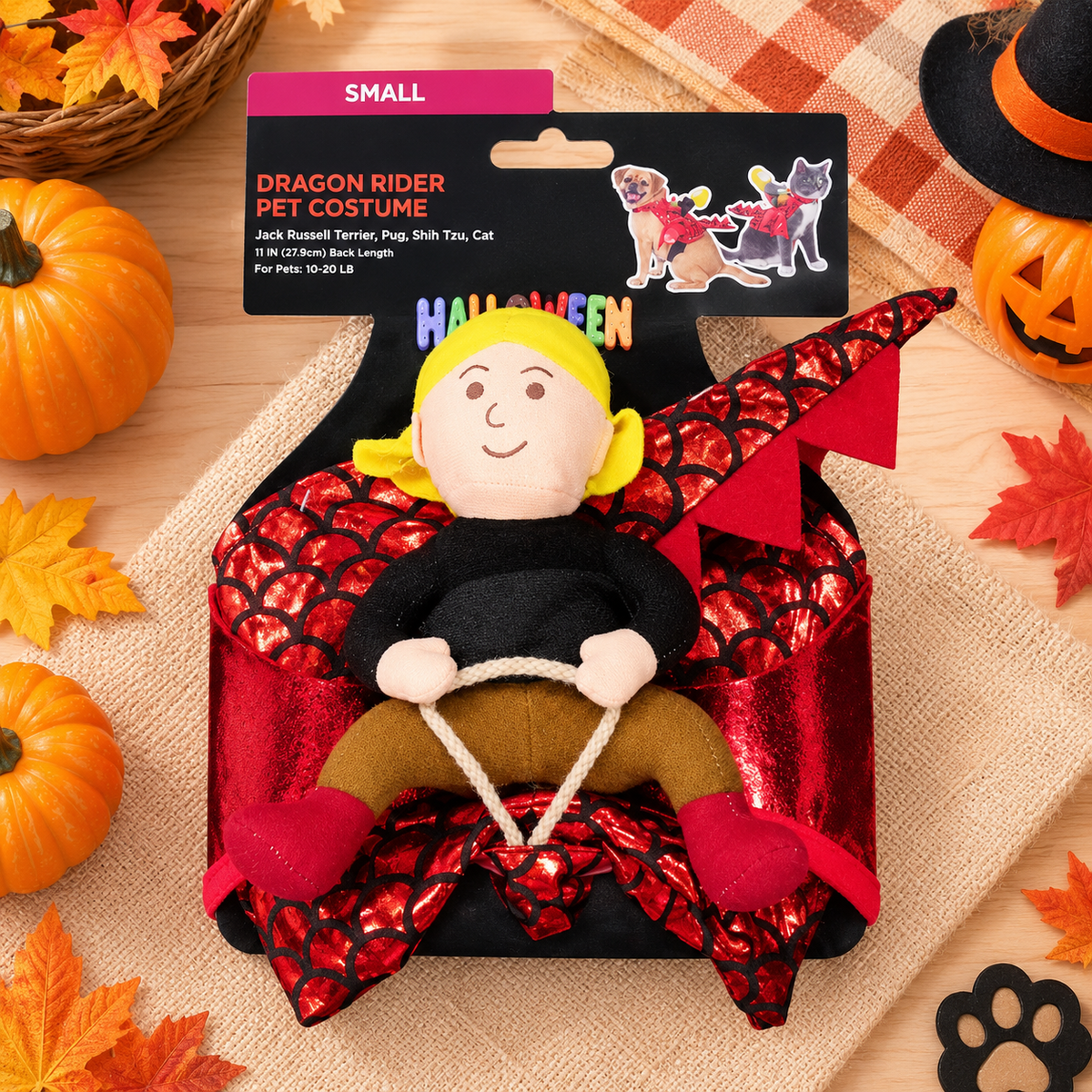 Halloween Dragon Rider Dog Costume