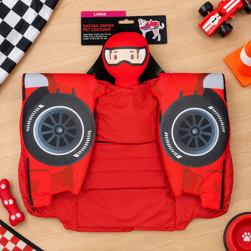 Halloween Racing Driver Dog Costume