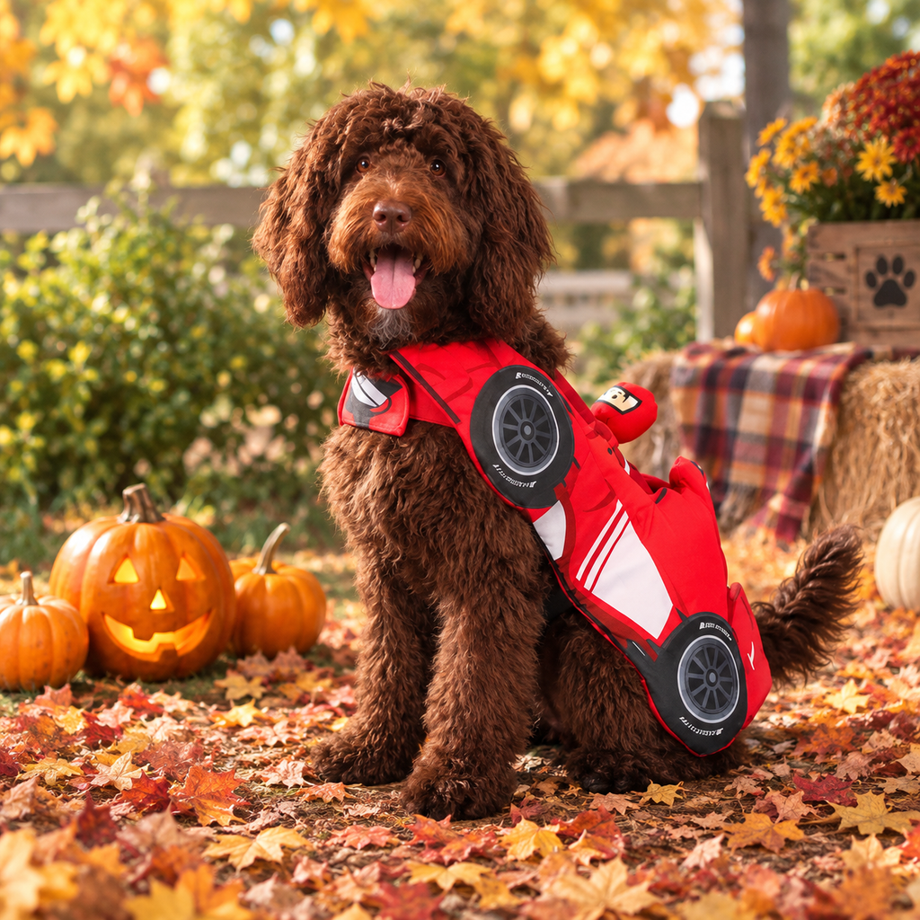 Halloween Racing Driver Dog Costume