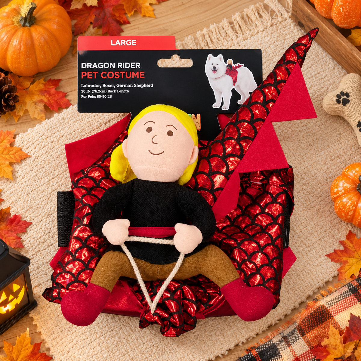 Halloween Dragon Rider Dog Costume