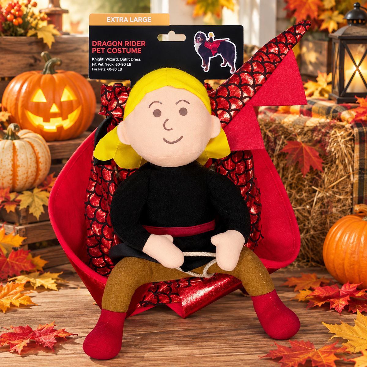 Halloween Dragon Rider Dog Costume