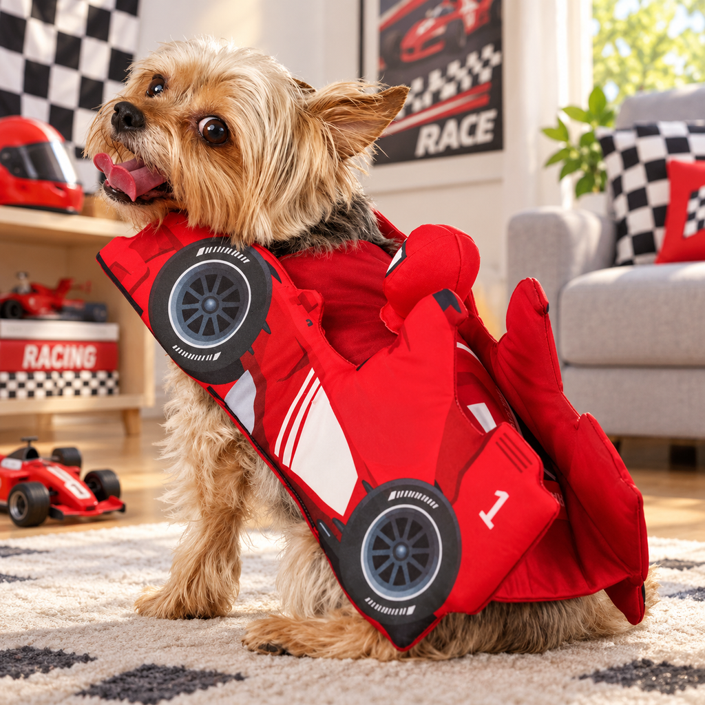 Halloween Racing Driver Dog Costume
