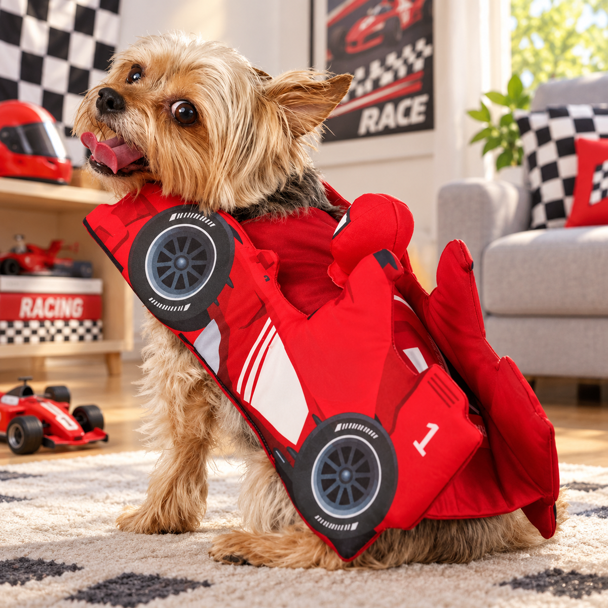 Halloween Racing Driver Dog Costume