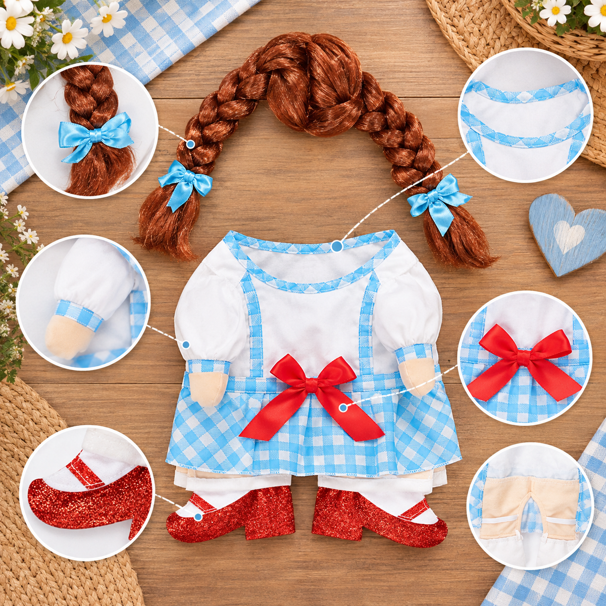 Halloween Gingham Girl Dog Costume