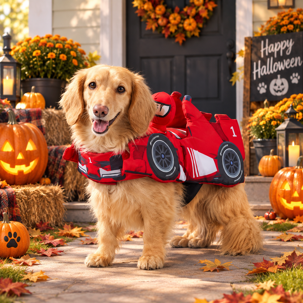 Halloween Racing Driver Dog Costume