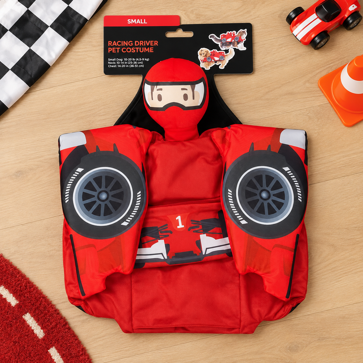 Halloween Racing Driver Dog Costume